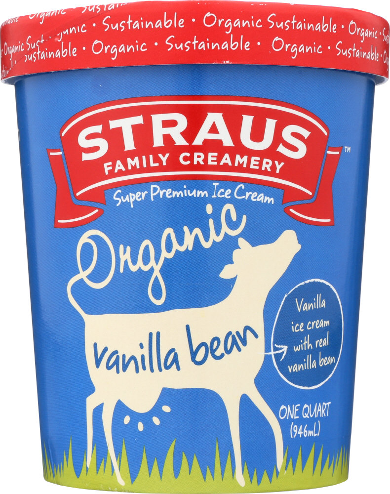 Vanilla Bean Organic Vanilla Bean Blended Into Sweet Cream Super Premium Ice Cream, Vanilla Bean - 784830100320