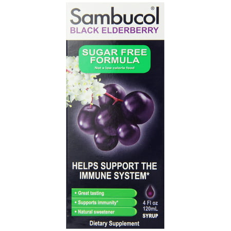 Sambucol Black Elderberry Syrup - Sugar Free - 4 Oz - 784922594167