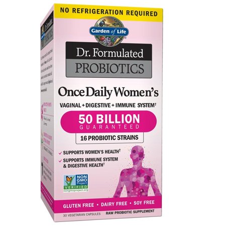 Garden of Life Dr. Formulated Probiotics for Women, Once Daily Women’s Probiotics, 50 Billion CFU Guaranteed, 16 Strains, Shelf Stable, Gluten Dairy & Soy Free One a Day, Prebiotic Fiber, 30 Capsules - 784922622679