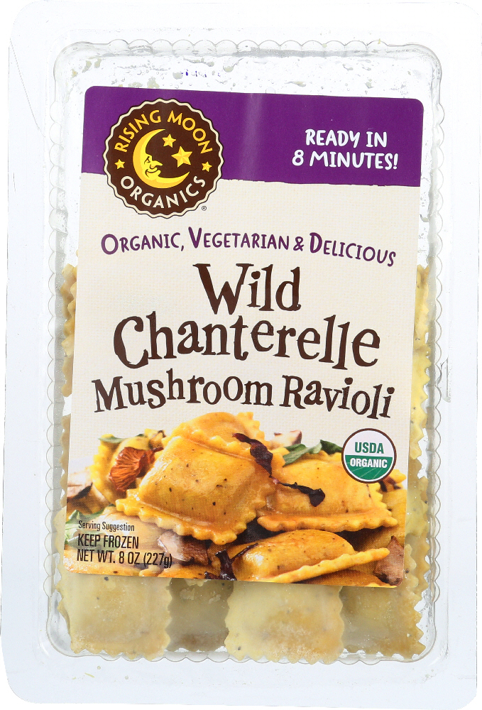 RISING MOON: Organics Wild Chanterelle Mushroom Ravioli, 8 oz - 0785030116920