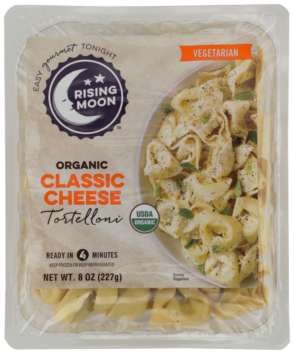 RISING MOON: Organic Classic Cheese Tortelloni, 8 oz - 0785030555590
