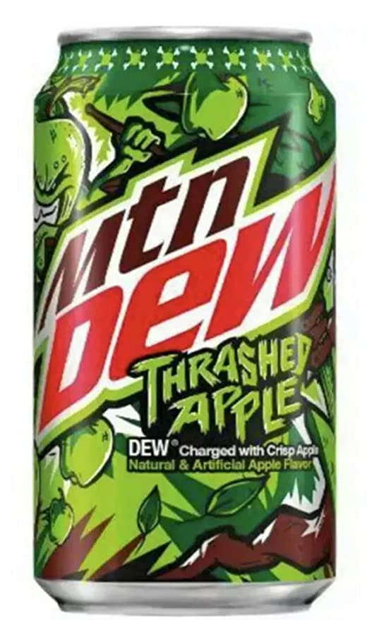  mountain dew thrashed apple, 12 Count (Pack of 1)  - 785939431551