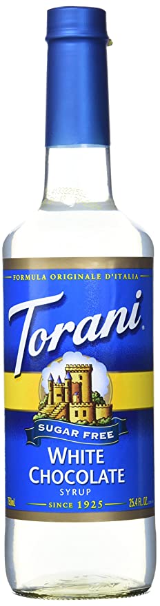  Torani Sugar Free White Chocolate Syrup with Splenda, 750 ml  - 089036321471