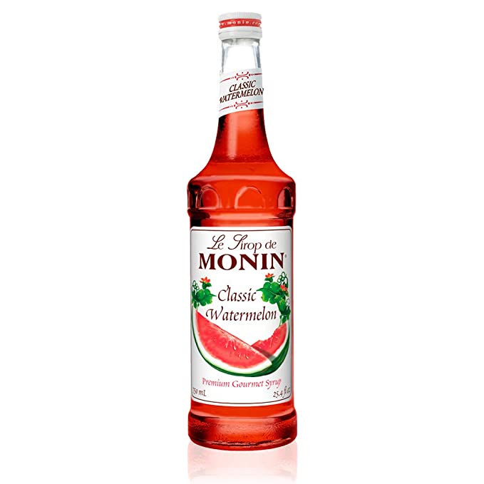  Monin - Classic Watermelon Syrup, Juicy and Sweet, Great for Sodas and Lemonades, Gluten-Free, Non-GMO (750 ml)  - 767563602170