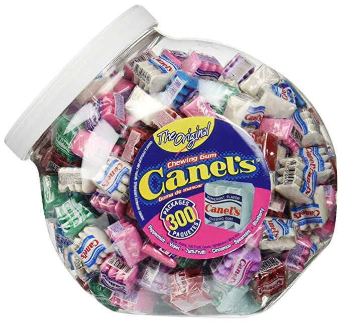  Canel's The Original Chewing Gum 6 Flavors Assortment 300 Count Tub NET WT 3 Lbs 4.91 OZ  - 786173939346