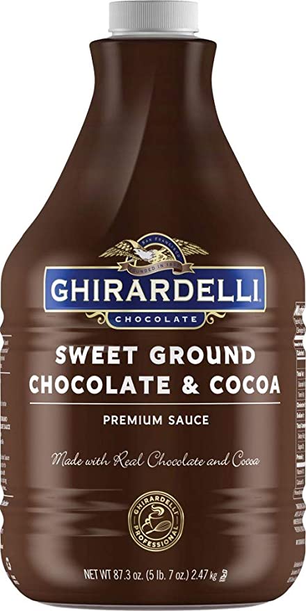 Ghirardelli Chocolate Sweet Ground Chocolate & Cocoa Sauce, 87.3-Ounces Plastic Bottle - 747599620522