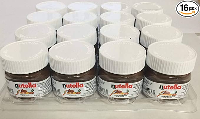  Nutella Mini Glass Bottles -Single Serve Bottles, 0.88 Ounce (Pack of 16)  - 627124146621