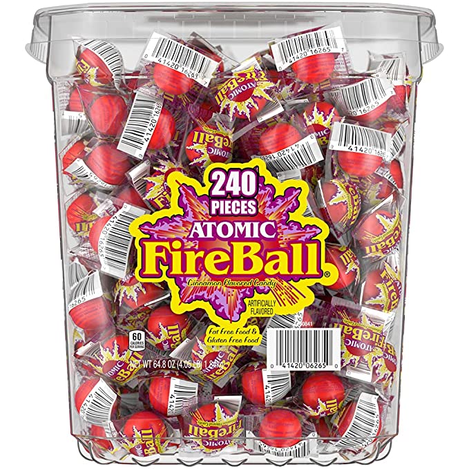 Atomic Fireballs Candy 4.05 Pound Bulk Tub - 041420062650