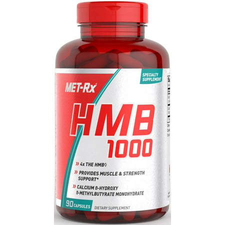 MET-Rx HMB 1000 Dietary Supplement Muscle and Strength Support 90 Count - 786560508858