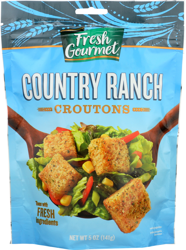 FRESH GOURMET: Country Ranch Croutons, 5 oz - 0787359100079