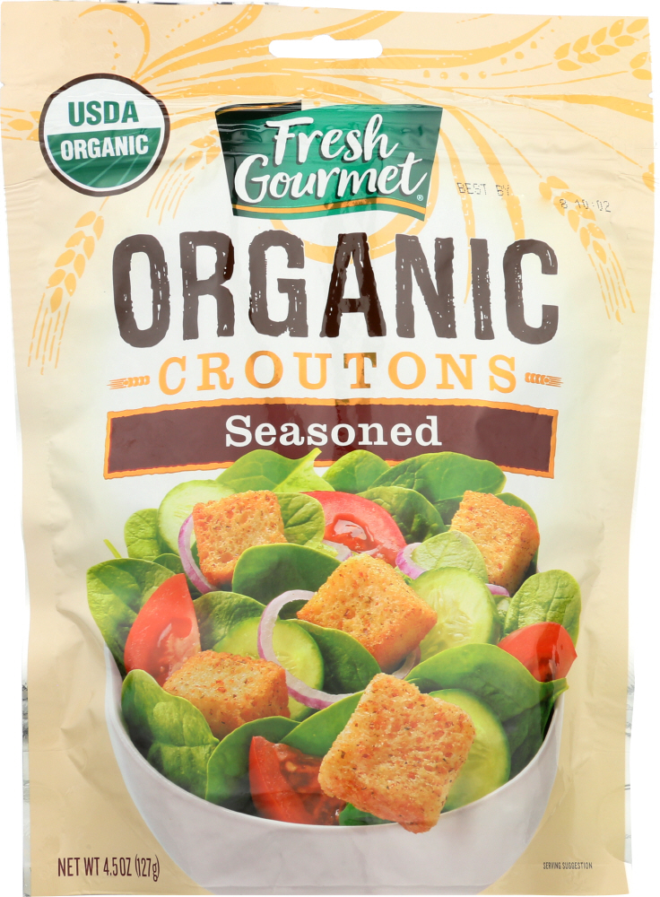 FRESH GOURMET: Organic Seasoned Croutons, 4.5 Oz - 0787359101410