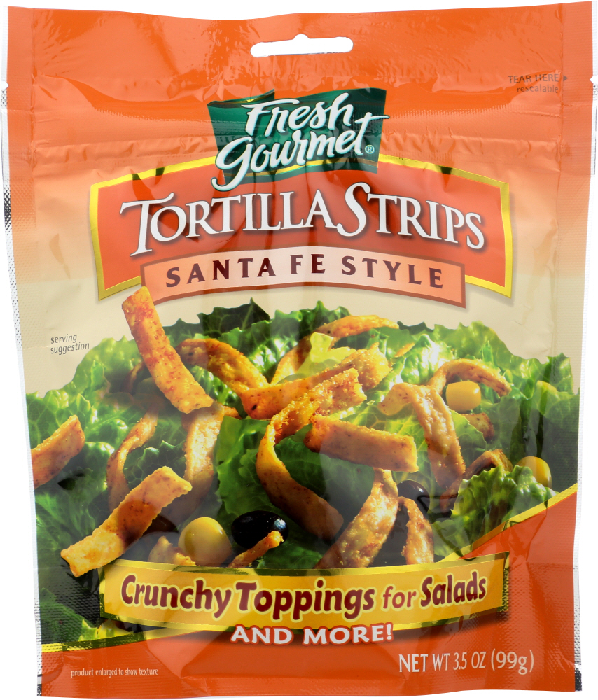 FRESH GOURMET: Tortilla Strips Santa Fe Style 3.5 Oz - 0787359175046