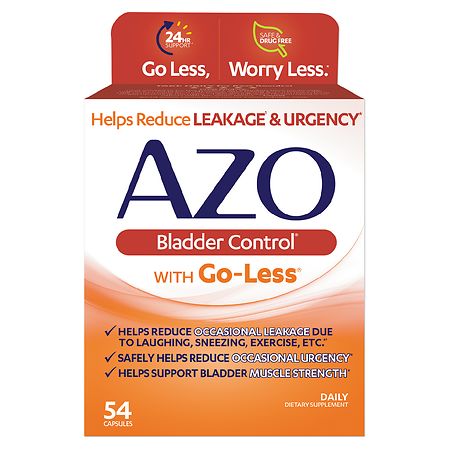 AZO Bladder Control Dietary Supplement with Go-Less 54 Ct - 787651760025