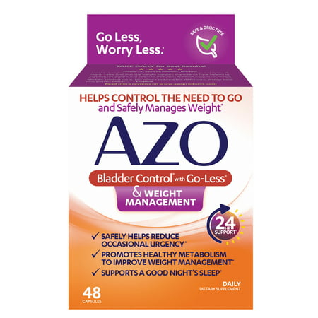 AZO Bladder Control Weight Management Supplement 48 Capsules - 787651760148