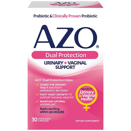 AZO Dual Protection Urinary and Vaginal Support 30 Ct - 787651760285