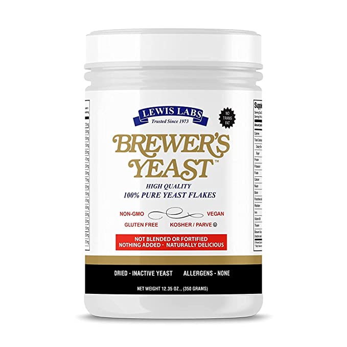  Brewers Yeast Flakes for Lactation Cookies, Breastfeeding Supplement to Boost Mother's Milk (1 Pack) - Non Fortified, Unsweetened - Kosher, Gluten Free, Non GMO, Vegan, Plant Based Protein Powder  - 042515435021