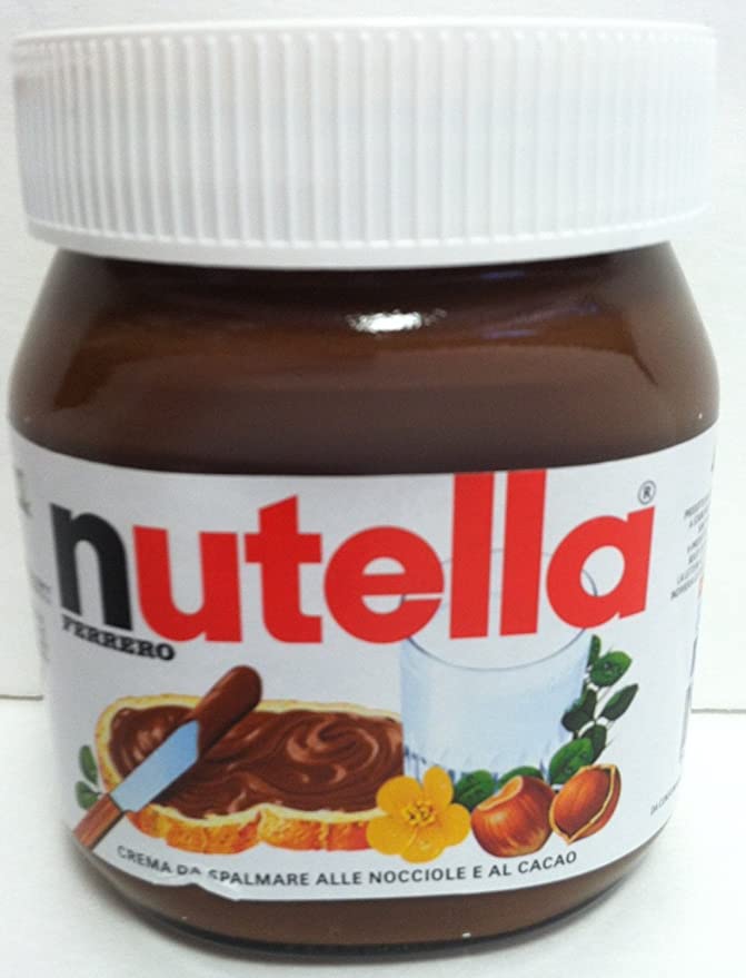 NUTELLA Ferrero Chocolate Hazelnut Spread IN GLASS JAR 14.1 oz - 400g AUTHENTIC Made in Italy - 788581296486