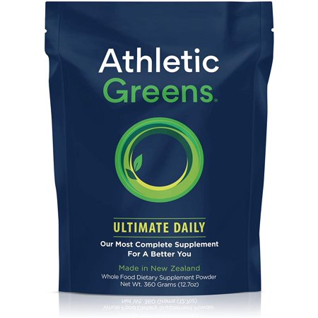 Athletic Greens Ultimate Daily, Whole Food Sourced All in One Greens Supplement Powder, NSF Certified, GlutenFree, Vegan and Keto Friendly, 30 Day Supply, 360 Grams (Athletic Greens Ultimate Daily) - 789993663255