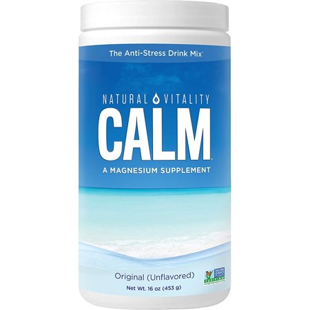 Natural Vitality Calm #1 Selling Magnesium Citrate Supplement, Anti-Stress Magnesium Supplement Drink Mix Powder - Original Flavor, Vegan, Gluten Free and Non-GMO (Package May Vary), 16oz 113 Servings - 789993664597