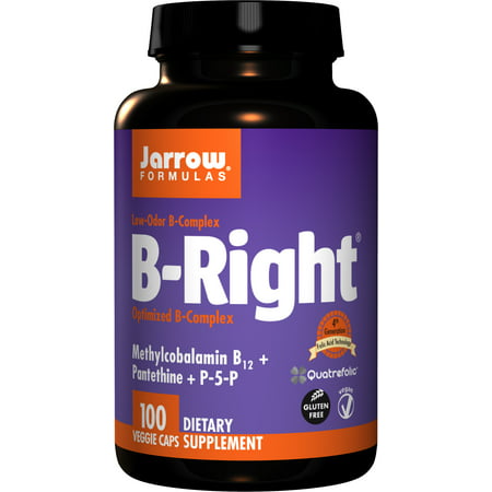 Jarrow Formulas B-right Complex Supports Engery Brain and Cardiovascular Health 100 Veggie Caps - 790011010067