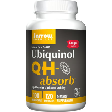 Jarrow Formulas Ubiquinol QH-Absorb High Absorption/Enhanced Stability 100 mg 120 Softgels - 790011060253