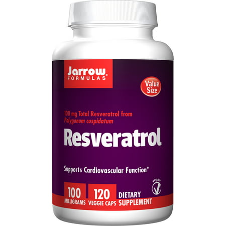 Jarrow Formulas Resveratrol Supports Cardiovascular Function 100 mg 120 Veggie Caps - 790011140849