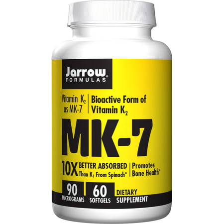 Jarrow Formulas MK-7 Softgels 90 mcg 60 Count - 790011300014
