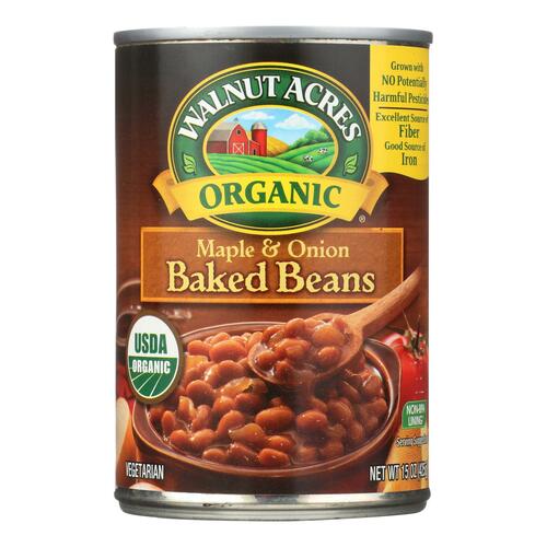 Walnut Acres Organic Baked Beans - Maple And Onion - Case Of 12 - 15 Oz. - 790555061525