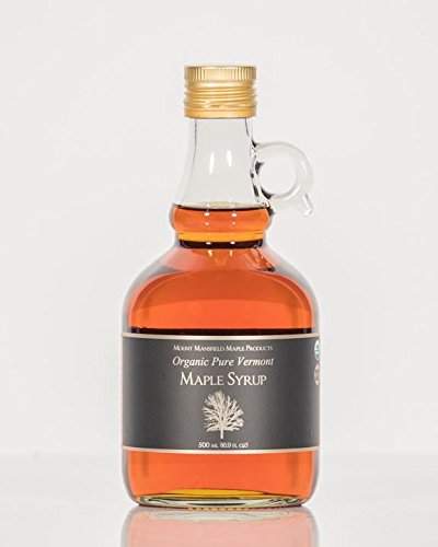 Mansfield Maple Certified Organic Pure Vermont Maple Syrup Dark Robust (Vermont B), 500ml Glass Bottle - 791154019962