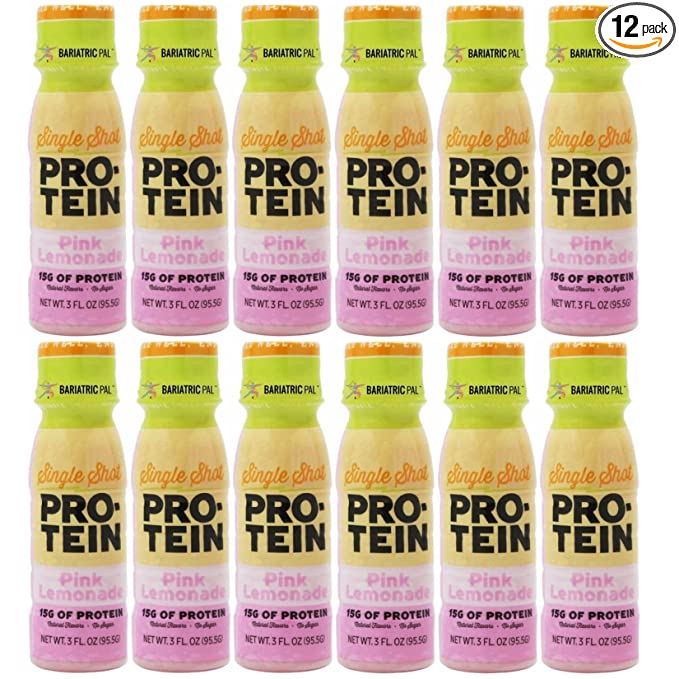  BariatricPal 15g Whey Protein & Collagen Shots - Pink Lemonade (12 Bottles)  - 791617200500