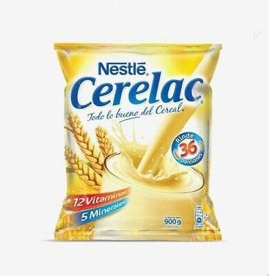  Nestle Cerelac 900 Grs - 1 Pack (Cerelac Venezuela) - Bebida en base a cereal (Trigo) / Instant wheat cereal beverage  - 792625905890