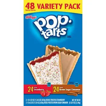 Kellogg's Pop Tarts Strawberry and Brown Sugar Variety Pack, 48 ct. x2 AS - 793066087831