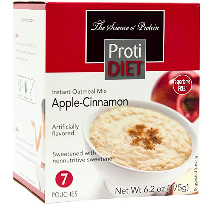  Protidiet Oatmeal - Apple Cinnamon (7 - 6.2 oz pouches per box) - 621498050614