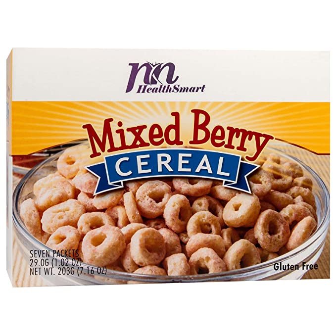 HealthSmart High Protein Mixed Berry Cereal, 14g Protein, Low Calorie, Low Carb, Low Fat, Low Sugar, No Gluten Ingredients, KETO Friendly, Ideal Protein Compatible, 7 Count Box - 793150501663