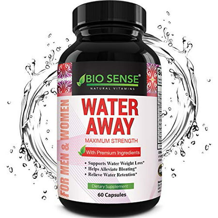 Water Away Supplement Diuretic Pills for Men Women - Reduce Water Retention Natural Dandelion Leaf Pure Green Tea Juniper Berry Vitamin B-6 for Water Balance and Bloating Relief - 793597660077