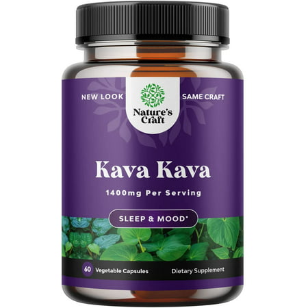 Kava Kava Nootropic Brain Supplement - Kava Kava Capsules Herbal Mood Support Supplement for Brain Support Stress Relaxation Sleep Support and Brain Fog - Kava Root Extract Brain Health Supplement - 793611599413
