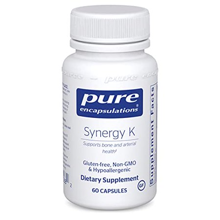 Pure Encapsulations - Synergy K - Hypoallergenic Formula with Vitamin K1, K2, and D3 for Bone and Arterial Health - 60 Capsules - 794168718449