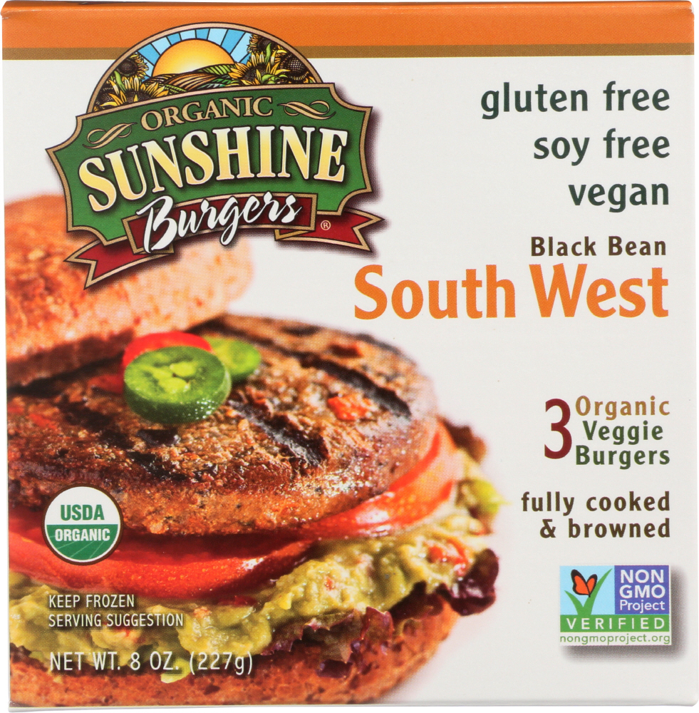 Black Bean South West Organic Veggie Burgers - 794213000130