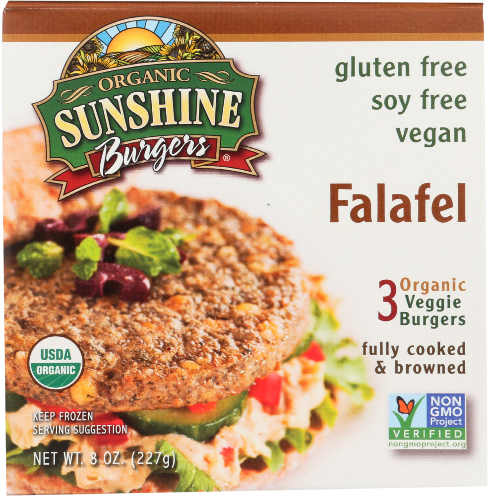 SUNSHINE BURGER: Veggie Burger Falafel, 8 oz - 0794213000338