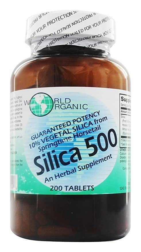 World Organics Silica 500Mg Tabs 200 - 726899597994