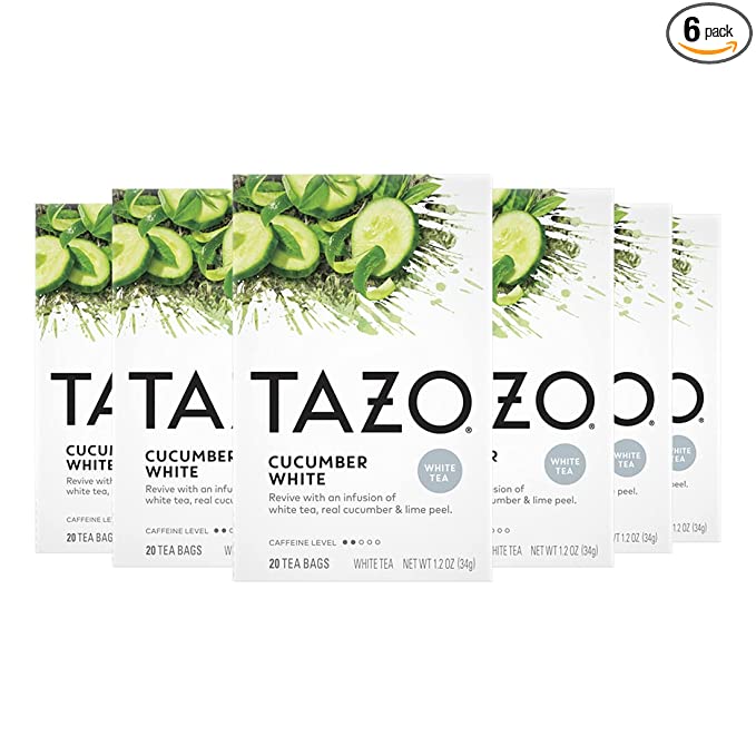  Tazo Tea Bags For an Calming Beverage Cucumber White 20 tea bags, 6 pack  - 129500358395