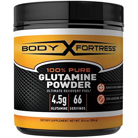 Body Fortress 100% Pure Glutamine Powder, Supports Post Workout Recovery, 10.6 oz - 795186378745