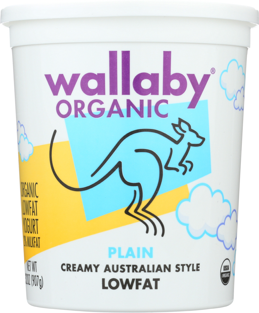WALLABY: Organic Plain Lowfat Yogurt, 32 oz - 0795709020021