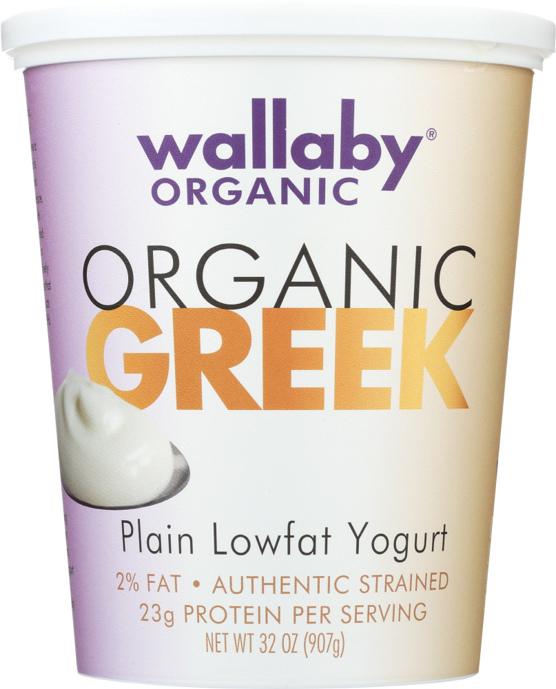 WALLABY: Organic Aussie Greek Plain Lowfat Yogurt, 32 oz - 0795709070026