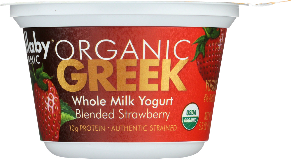 WALLABY: Aussie Greek Whole Milk Strawberry Yogurt, 5.30 oz - 0795709080148