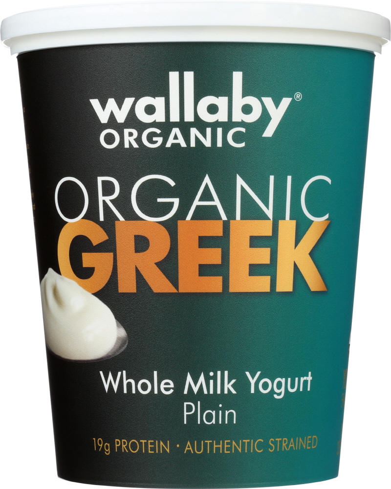 WALLABY ORGANIC: Greek Whole Milk Yogurt Plain, 32 oz - 0795709085112