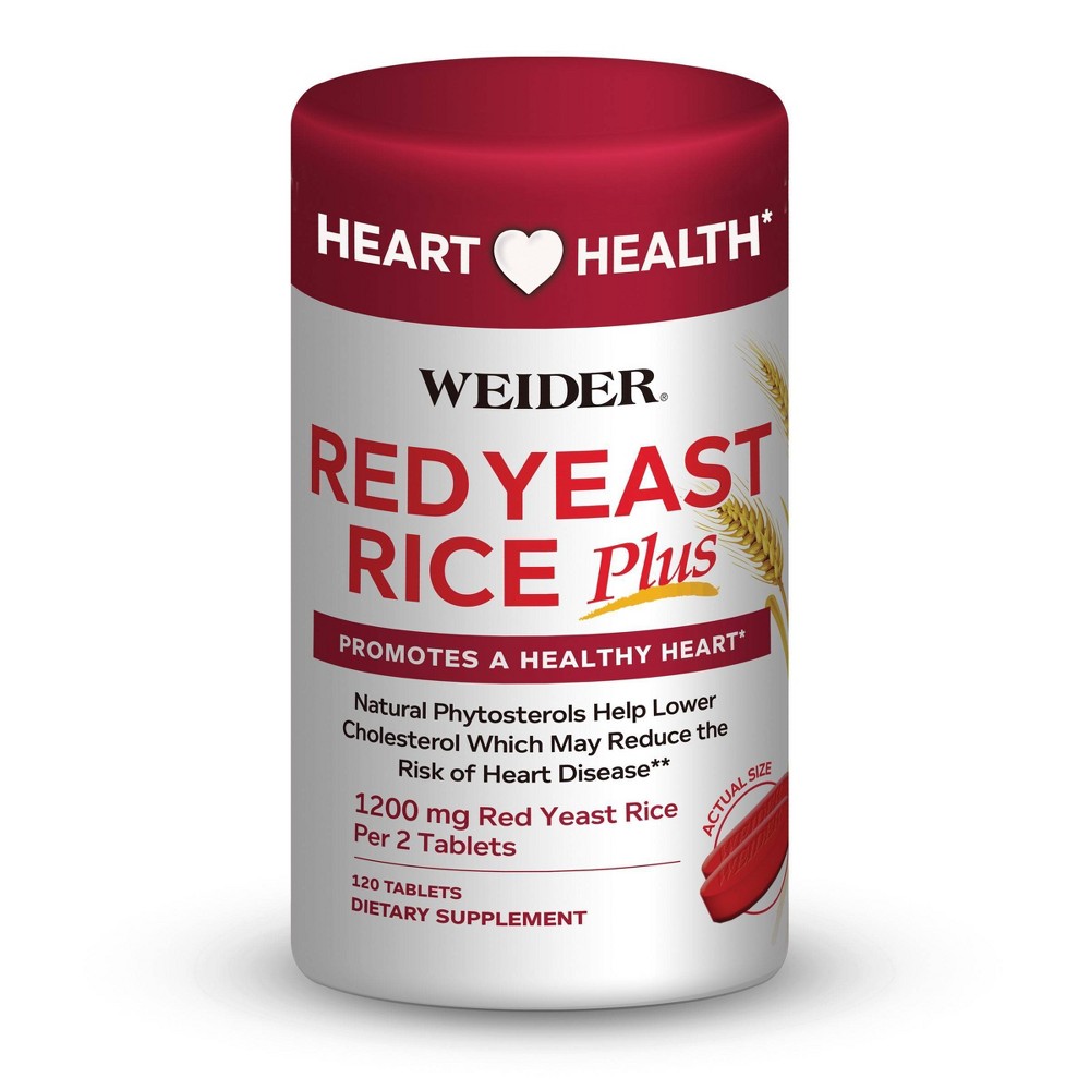Weider Red Yeast Rice Dietary Supplement Capsules - 120ct - 796502504756