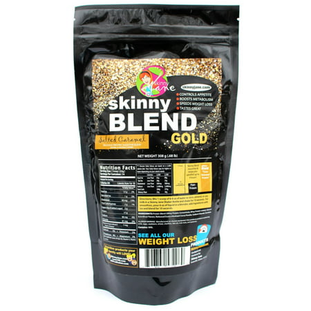 Skinny Blend Gold! - Best Tasting Protein Weight Loss Shake, Delicious Smoothie - Low Carb, Low Sugar Diet Supplement - Weight Control - (15 Servings, Salted Caramel) - 796762572069