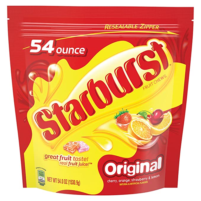  Starburst Original Fruit Chew Candy 54-Ounce Party Size Bag  - 040000226918