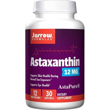Jarrow Formulas Astaxanthin 12 mg Natural Antioxidant Carotenoid, Immune, Skin & Eye Health Support, 30 Count (B006JV8F8S) - 798411183497